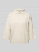 monari Strickpullover mit Stehkragen in Sand, Größe 34