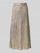 s.Oliver BLACK LABEL Ausgestellter Midi-Rock aus Viskose-Mix in Gold, ...