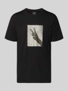 ARMANI EXCHANGE T-Shirt mit Motiv-Print in Black, Größe L