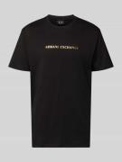 ARMANI EXCHANGE T-Shirt mit Label-Print in Black, Größe L