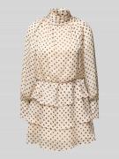 Rinascimento Cocktailkleid im Stufen-Look mit Stehkragen in Offwhite, ...