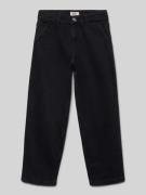 Only Loose Fit Jeans aus Baumwoll-Mix Modell 'GIA' in Black, Größe 140