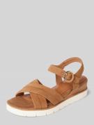 Tamaris Sandalette aus echtem Leder in Camel, Größe 42