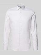 SEIDENSTICKER Slim Fit Businesshemd aus Baumwolle mit Kentkragen in Sa...
