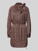 Rinascimento Cocktailkleid mit Stehkragen in Dunkelbraun, Größe L