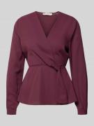 Rinascimento Regular Fit Bluse mit Knoten-Detail in Bordeaux, Größe XL