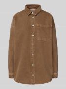 My Essential Wardrobe Jeansbluse mit Brusttasche Modell 'Malo' in Cogn...