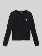 Polo Ralph Lauren Teens Strickjacke mit Knopfleiste in Black, Größe L