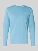 Marc O'Polo Shaped Fit Langarmshirt aus reiner Baumwolle in Aqua, Größ...