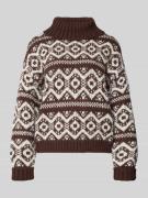 Only Regula Fit Rollkragenpullover mit Allover-Muster Modell 'CARIN' i...