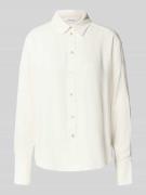 OPUS Hemdbluse mit Knopfleiste Modell 'Fahla' in Ecru, Größe 34