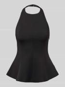 Mango Neckholder-Blusentop Modell 'XCAMILO' in Black, Größe L