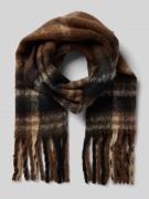 Pieces Schal mit Allover-Muster Modell 'MAYA' in Mittelbraun, Größe 1