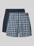 Schiesser Boxershorts mit Eingriff im 2er-Pack in Bleu, Größe L