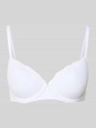 Schiesser Bügel-BH mit Spitzenbesatz in Weiss, Größe 80C