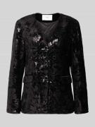 YAS Slim Fit Blazer mit Pailletten Modell 'EBBI' in Black, Größe 34