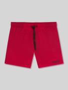 HUGO Badeshorts mit Label Print Modell 'HAITI' in Rot, Größe L
