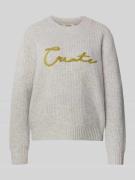 MOS MOSH Strickpullover mit Rundhalsausschnitt Modell 'Brynna' in Mitt...