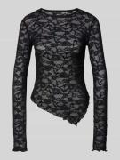 Gina Tricot Longsleeve aus Spitze in Black, Größe L