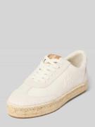 Lauren Ralph Lauren Sneaker aus Leder-Textil-Mix Modell 'LUIZE' in Wei...