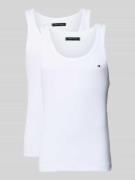 Tommy Hilfiger Slim Fit Tank Top aus Baumwoll-Mix im 2er-Pack in Weiss...