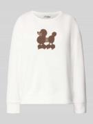 More & More Sweatshirt mit Motiv und Rundhalsausschnitt in Offwhite, G...