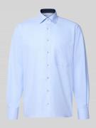 ETERNA Comfort Fit Businesshemd aus Baumwolle mit Kentkragen in Bleu, ...