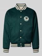 BLKVIS College Jacke mit Label-Patch in Dunkelgruen, Größe L