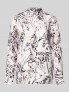 Milano Italy Regular Fit Hemdbluse aus Viskose im Allover-Look in Hell...