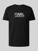 Karl Lagerfeld T-Shirt mit Label-Print in Black, Größe XXL