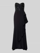 Adrianna Papell Abendkleid mit Volants und Pailletten in Black, Größe ...