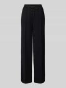Marc Cain Hose mit weitem Bein und Eingrifftaschen in BLACK, Größe 34