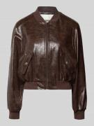 Drykorn Bomberjacke in Leder-Optik Modell 'MARHAM' in Bordeaux, Größe ...