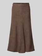 Christian Berg Woman A-Linie Midirock aus Viskose-Woll-Mix in Taupe, G...