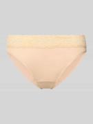 Hanro Slip mit Spitze Modell 'MOMENTS' in Beige, Größe S