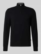 BOSS Regular Fit Troyer aus Schurwoll-Kaschmir-Mix Modell 'HEMARLO' in...