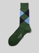 Burlington Socken aus Schurwoll-Mix mit Label-Detail in Gruen, Größe 4...
