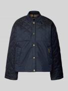 Barbour Relaxed Fit Steppjacke mit Rumpftunnelzug in Marine, Größe 34