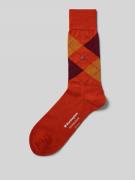 Burlington Socken aus Schurwoll-Mix mit Label-Detail in Dunkelorange, ...