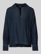 BOSS Loose Fit Bluse mit Seiden-Anteil Modell 'BRIZZY' in Marine, Größ...