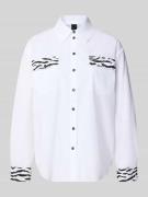 Marc Cain Hemdbluse mit Knopfleiste in Weiss, Größe 34