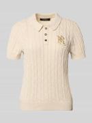 Lauren Ralph Lauren Strickshirt mit Zopfmuster und Polokragen Modell '...