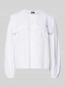 Polo Ralph Lauren Hemdbluse mit Matrosenkragen in Weiss, Größe 34