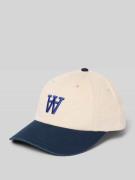 Wood Wood Basecap mit Label-Stitching in Offwhite, Größe 1