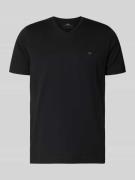 Fynch-Hatton T-Shirt mit Label-Stitching in Black, Größe S