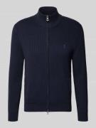 Polo Ralph Lauren Strickjacke mit Reißverschluss in Marine Melange, Gr...