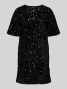 Pieces Schmales Cocktailkleid mit Paillettenbesatz Modell 'KAM' in Bla...