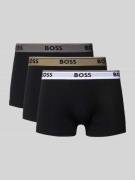 BOSS Trunks aus Baumwoll-Mix im 3er-Pack in Black, Größe L