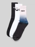 HUGO Socken mit Label-Schriftzug im 3er-Pack Modell 'RIB RISING' in Bl...
