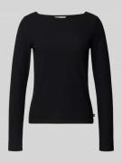 Tom Tailor Denim Slim Fit Langarmshirt aus Viskose-Mix in Black, Größe...